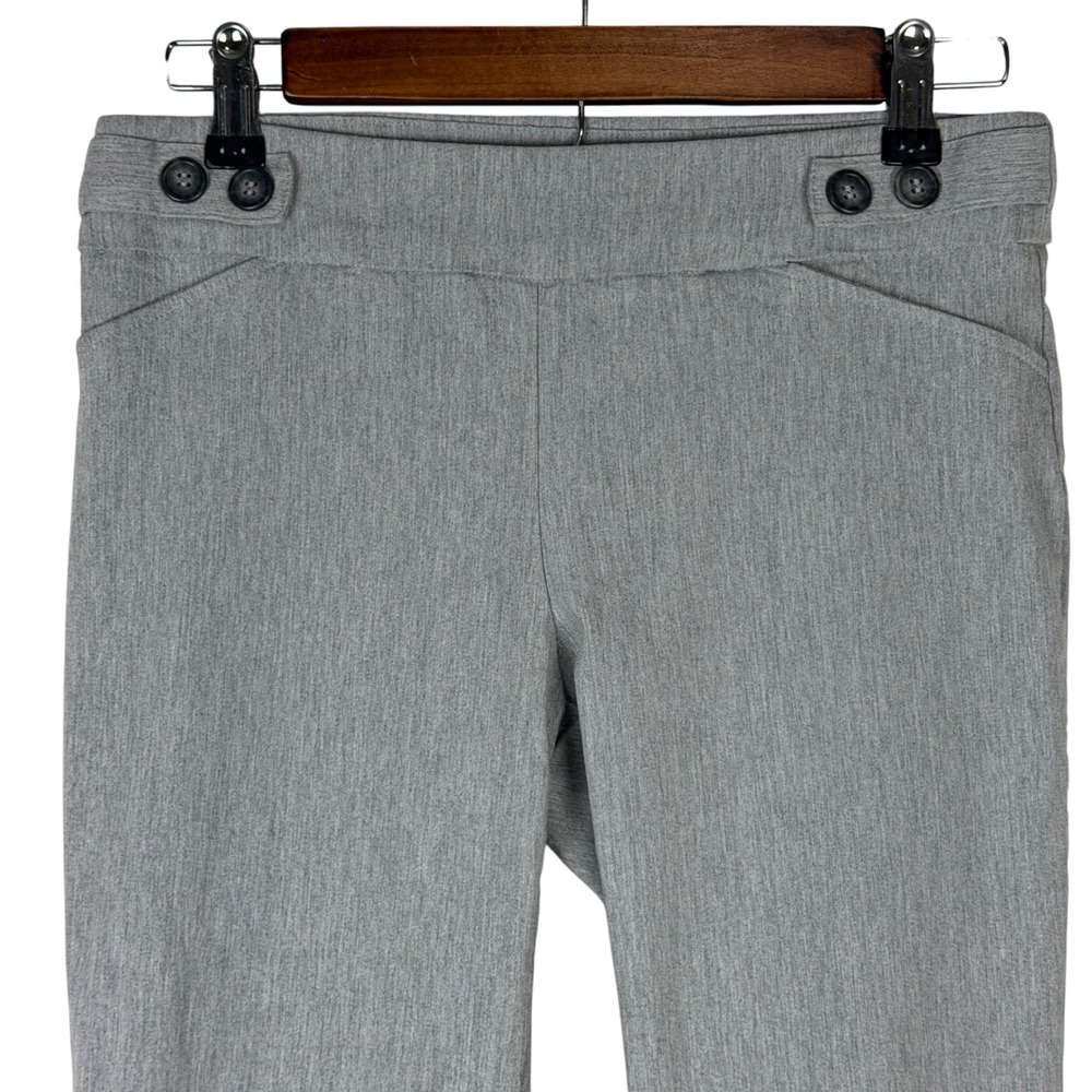 Joe Benbasset Grey Pull On Slim Dress Pants Button Tab Women's Medium 9202728 - Picture 3 of 5